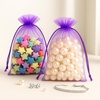 image:imageG2PLUS 25PCS Drawsring Organza Bags 5x7 inches  Light Green Organza Gift Bag Sheer Mesh Pouches for Candy Jewelry Fruits Wedding Party FavorsPurple