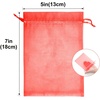 image:imageG2PLUS 25PCS Drawsring Organza Bags 5x7 inches  Light Green Organza Gift Bag Sheer Mesh Pouches for Candy Jewelry Fruits Wedding Party FavorsRed