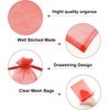 image:imageG2PLUS 25PCS Drawsring Organza Bags 5x7 inches  Light Green Organza Gift Bag Sheer Mesh Pouches for Candy Jewelry Fruits Wedding Party FavorsRed