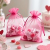 image:imageG2PLUS 25PCS Drawsring Organza Bags 5x7 inches  Light Green Organza Gift Bag Sheer Mesh Pouches for Candy Jewelry Fruits Wedding Party FavorsRose Red