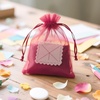 image:imageG2PLUS 25PCS Drawsring Organza Bags 5x7 inches  Light Green Organza Gift Bag Sheer Mesh Pouches for Candy Jewelry Fruits Wedding Party FavorsWine Red