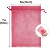 image:imageG2PLUS 25PCS Drawsring Organza Bags 5x7 inches  Light Green Organza Gift Bag Sheer Mesh Pouches for Candy Jewelry Fruits Wedding Party FavorsWine Red