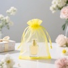 image:imageG2PLUS 25PCS Drawsring Organza Bags 5x7 inches  Light Green Organza Gift Bag Sheer Mesh Pouches for Candy Jewelry Fruits Wedding Party FavorsYellow