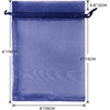 image:imageG2PLUS 30PCS Drawstring Organza Bags  Navy Blue Oragnza Bags 4x6 In Sheer Mesh Jewelry Pouches Candy Gift Wrap Pouches for Christmas Birthday Wedding Party Favors