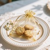 image:imageG2PLUS 30PCS Gold Oragnza Bags 4x6 In  Drawstring Organza Bags Sheer Mesh Jewelry Pouches Candy Gift Wrap Pouches for Christmas Birthday Wedding Party Favors