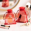 image:imageG2PLUS 30PCS Red Oragnza Bags 4x6 In  Drawstring Organza Bags Sheer Mesh Jewelry Pouches Candy Gift Wrap Pouches for Christmas Valentines Day Wedding Party Favors
