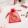 image:imageG2PLUS 30PCS Red Oragnza Bags 4x6 In  Drawstring Organza Bags Sheer Mesh Jewelry Pouches Candy Gift Wrap Pouches for Christmas Valentines Day Wedding Party Favors