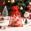 image:imageG2PLUS 30PCS Red Oragnza Bags 4x6 In  Drawstring Organza Bags Sheer Mesh Jewelry Pouches Candy Gift Wrap Pouches for Christmas Valentines Day Wedding Party Favors