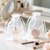 image:imageG2PLUS 30PCS White Oragnza Bags 4x6 In  Drawstring Organza Bags Sheer Mesh Jewelry Pouches Candy Gift Wrap Pouches for Christmas Baby Shower Wedding Party Favors