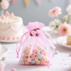 image:imageG2PLUS 30Pcs Rose Organza Bags 4x6 InchPink Wedding Favor Bags Sheer Mesh Jewelry Pouches with Drawstring for Bridal Shower Baby Shower Valentines Day Party FavorsPink Rose Flower