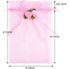 image:imageG2PLUS 30Pcs Rose Organza Bags 4x6 InchPink Wedding Favor Bags Sheer Mesh Jewelry Pouches with Drawstring for Bridal Shower Baby Shower Valentines Day Party FavorsPink Rose Flower