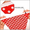 image:imageG2PLUS 39Ft Triangle Bunting Banner Green Blue Cotton Pennant Banner 42pcs Reusable Fabric Triangle Flags Party Decoration for Wedding Birthday Garden Party Spring Picnic Baby Shower DecorationsRed  White  Blue