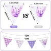 image:imageG2PLUS 39Ft Triangle Bunting Banner Green Blue Cotton Pennant Banner 42pcs Reusable Fabric Triangle Flags Party Decoration for Wedding Birthday Garden Party Spring Picnic Baby Shower DecorationsPurple Butterfly