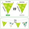 image:imageG2PLUS 39Ft Triangle Bunting Banner Green Blue Cotton Pennant Banner 42pcs Reusable Fabric Triangle Flags Party Decoration for Wedding Birthday Garden Party Spring Picnic Baby Shower DecorationsGreen White