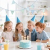 image:imageG2PLUS 39Ft Triangle Bunting Banner Green Blue Cotton Pennant Banner 42pcs Reusable Fabric Triangle Flags Party Decoration for Wedding Birthday Garden Party Spring Picnic Baby Shower DecorationsBlue