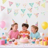 image:imageG2PLUS 39Ft Triangle Bunting Banner Green Blue Cotton Pennant Banner 42pcs Reusable Fabric Triangle Flags Party Decoration for Wedding Birthday Garden Party Spring Picnic Baby Shower DecorationsPink Green Yellow