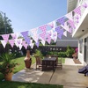 image:imageG2PLUS 39Ft Triangle Bunting Banner Green Blue Cotton Pennant Banner 42pcs Reusable Fabric Triangle Flags Party Decoration for Wedding Birthday Garden Party Spring Picnic Baby Shower DecorationsPurple Butterfly
