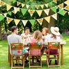 image:imageG2PLUS 39Ft Triangle Bunting Banner Green Blue Cotton Pennant Banner 42pcs Reusable Fabric Triangle Flags Party Decoration for Wedding Birthday Garden Party Spring Picnic Baby Shower DecorationsGreen Yellow White