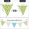 image:imageG2PLUS 39Ft Triangle Bunting Banner Green Blue Cotton Pennant Banner 42pcs Reusable Fabric Triangle Flags Party Decoration for Wedding Birthday Garden Party Spring Picnic Baby Shower DecorationsGreen