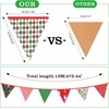 image:imageG2PLUS 39Ft Triangle Bunting Banner Green Blue Cotton Pennant Banner 42pcs Reusable Fabric Triangle Flags Party Decoration for Wedding Birthday Garden Party Spring Picnic Baby Shower DecorationsMulti Color
