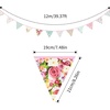 image:imageG2PLUS 39Ft Triangle Bunting Banner Green Blue Cotton Pennant Banner 42pcs Reusable Fabric Triangle Flags Party Decoration for Wedding Birthday Garden Party Spring Picnic Baby Shower DecorationsPink  Green