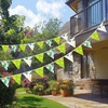 image:imageG2PLUS 39Ft Triangle Bunting Banner Green Blue Cotton Pennant Banner 42pcs Reusable Fabric Triangle Flags Party Decoration for Wedding Birthday Garden Party Spring Picnic Baby Shower DecorationsGreen White