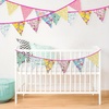 image:imageG2PLUS 39Ft Triangle Bunting Banner Green Blue Cotton Pennant Banner 42pcs Reusable Fabric Triangle Flags Party Decoration for Wedding Birthday Garden Party Spring Picnic Baby Shower DecorationsMixedcolor