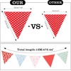 image:imageG2PLUS 39Ft Triangle Bunting Banner Green Blue Cotton Pennant Banner 42pcs Reusable Fabric Triangle Flags Party Decoration for Wedding Birthday Garden Party Spring Picnic Baby Shower DecorationsRed  White  Blue