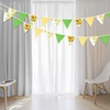 image:imageG2PLUS 39Ft Triangle Bunting Banner Green Blue Cotton Pennant Banner 42pcs Reusable Fabric Triangle Flags Party Decoration for Wedding Birthday Garden Party Spring Picnic Baby Shower DecorationsGreen Yellow White