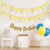 image:imageG2PLUS 39Ft Triangle Bunting Banner Green Blue Cotton Pennant Banner 42pcs Reusable Fabric Triangle Flags Party Decoration for Wedding Birthday Garden Party Spring Picnic Baby Shower DecorationsYellow Lemon