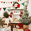 image:imageG2PLUS 39Ft Triangle Bunting Banner Green Blue Cotton Pennant Banner 42pcs Reusable Fabric Triangle Flags Party Decoration for Wedding Birthday Garden Party Spring Picnic Baby Shower DecorationsRed  Green