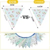 image:imageG2PLUS 39Ft Triangle Bunting Banner Green Blue Cotton Pennant Banner 42pcs Reusable Fabric Triangle Flags Party Decoration for Wedding Birthday Garden Party Spring Picnic Baby Shower DecorationsBlue