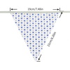 image:imageG2PLUS 39Ft Triangle Bunting Banner Green Blue Cotton Pennant Banner 42pcs Reusable Fabric Triangle Flags Party Decoration for Wedding Birthday Garden Party Spring Picnic Baby Shower DecorationsGrey  Blue