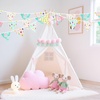 image:imageG2PLUS 39Ft Triangle Bunting Banner Green Blue Cotton Pennant Banner 42pcs Reusable Fabric Triangle Flags Party Decoration for Wedding Birthday Garden Party Spring Picnic Baby Shower DecorationsPink Green Yellow