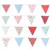 image:imageG2PLUS 39Ft Triangle Bunting Banner Green Blue Cotton Pennant Banner 42pcs Reusable Fabric Triangle Flags Party Decoration for Wedding Birthday Garden Party Spring Picnic Baby Shower DecorationsRed  White  Blue