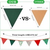 image:imageG2PLUS 39Ft Triangle Bunting Banner Green Blue Cotton Pennant Banner 42pcs Reusable Fabric Triangle Flags Party Decoration for Wedding Birthday Garden Party Spring Picnic Baby Shower DecorationsRed  Green