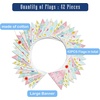 image:imageG2PLUS 39Ft Triangle Bunting Banner Green Blue Cotton Pennant Banner 42pcs Reusable Fabric Triangle Flags Party Decoration for Wedding Birthday Garden Party Spring Picnic Baby Shower DecorationsPink Green Yellow