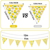 image:imageG2PLUS 39Ft Triangle Bunting Banner Green Blue Cotton Pennant Banner 42pcs Reusable Fabric Triangle Flags Party Decoration for Wedding Birthday Garden Party Spring Picnic Baby Shower DecorationsYellow Lemon