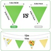 image:imageG2PLUS 39Ft Triangle Bunting Banner Green Blue Cotton Pennant Banner 42pcs Reusable Fabric Triangle Flags Party Decoration for Wedding Birthday Garden Party Spring Picnic Baby Shower DecorationsGreen Yellow White