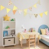 image:imageG2PLUS 39Ft Triangle Bunting Banner Green Blue Cotton Pennant Banner 42pcs Reusable Fabric Triangle Flags Party Decoration for Wedding Birthday Garden Party Spring Picnic Baby Shower DecorationsYellow