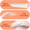 image:imageG2PLUS 3PCS Eyebrow Razor Foldable Facial Razor Dermaplane Razor for Women Face Peach Fuzz Stainless Steel Micro Blades for Eyebrow Facial Hair and Extremities
