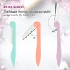 image:imageG2PLUS 3PCS Eyebrow Razor Foldable Facial Razor Dermaplane Razor for Women Face Peach Fuzz Stainless Steel Micro Blades for Eyebrow Facial Hair and Extremities