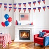 image:imageG2PLUS 4 Pack American Flag Pennant Banner Paper 35FT PreStrung Patriotic Triangle Flags DoubleSided Red White Blue Bunting for 4th of July Independence Day Indoor Party Decorations