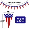image:imageG2PLUS 4 Pack American Flag Pennant Banner Paper 35FT PreStrung Patriotic Triangle Flags DoubleSided Red White Blue Bunting for 4th of July Independence Day Indoor Party Decorations