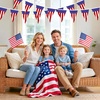 image:imageG2PLUS 4 Pack American Flag Pennant Banner Paper 35FT PreStrung Patriotic Triangle Flags DoubleSided Red White Blue Bunting for 4th of July Independence Day Indoor Party Decorations