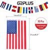 image:imageG2PLUS 40Pcs American Flags Banner36Feet USA Patriotic String Pennant for 4th of July Red White Blue American String Flags Banner for Independence Day Outdoor Indoor Decor Sports Bars Classroom41ft50 Countries World Flags