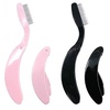 image:imageG2PLUS 4PCS Folding Eyelash Comb Eyebrow Comb Metal Teeth Eyelash Separator Comb Eyelash Brush and Comb Professional Tool for Define Lash amp Brow PinkBlackPink