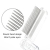 image:imageG2PLUS 4PCS Folding Eyelash Comb Eyebrow Comb Metal Teeth Eyelash Separator Comb Eyelash Brush and Comb Professional Tool for Define Lash amp Brow PinkBlackTransparent
