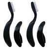 image:imageG2PLUS 4PCS Folding Eyelash Comb Eyebrow Comb Metal Teeth Eyelash Separator Comb Eyelash Brush and Comb Professional Tool for Define Lash amp Brow PinkBlackBlack4pcs
