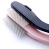 image:imageG2PLUS 4PCS Folding Eyelash Comb Eyebrow Comb Metal Teeth Eyelash Separator Comb Eyelash Brush and Comb Professional Tool for Define Lash amp Brow PinkBlackPink